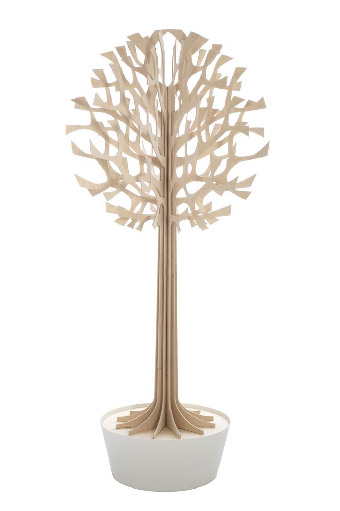 Puu 200cm, valkoisessa metalliruukussa